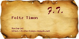 Foltz Timon névjegykártya